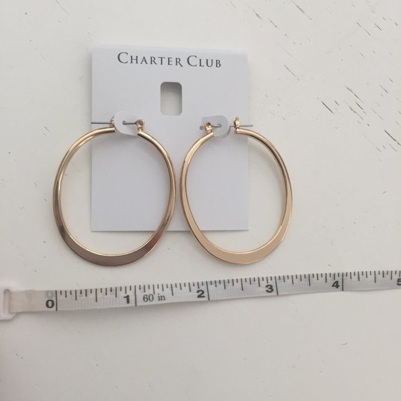 Charter Club Gold Hoop Earrings - Picture 5 of 6